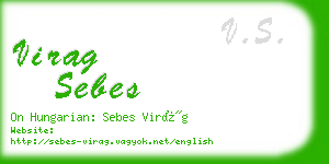 virag sebes business card